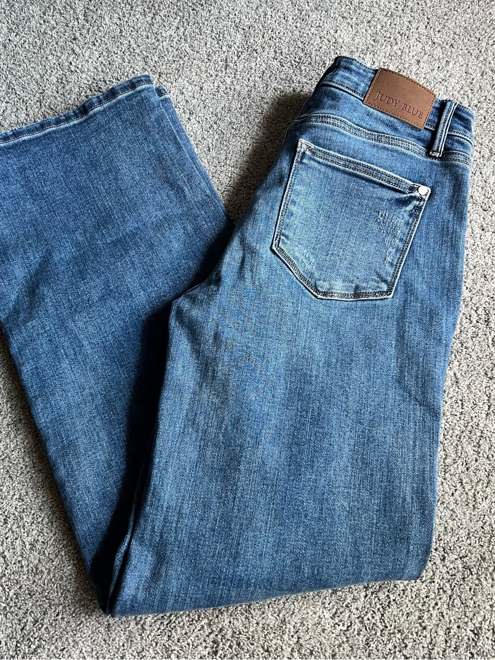 Judy Blue Size 5 / 27 Jeans Wide Leg Medium Wash Stretch - Picture 6 of 6